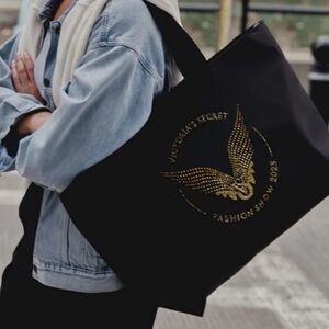 Victoria's Secret Black Tote with Gold Logo